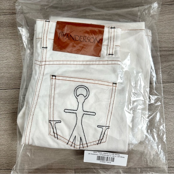 JW Anderson Slim Flare Trouser in Off White NWT - Picture 7 of 13